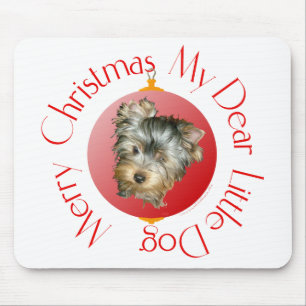 Prettig kerstfeest Yorkshire Terrier Muismat
