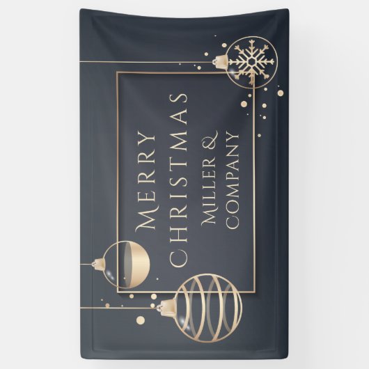 Prettig Kerstfeest Zakelijke Feestdagen Modern Chi Spandoek (Verticaal)