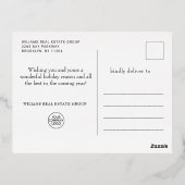 Prettig Kerstfeest Zakelijke Groet Goud Folie Feestdagen Briefkaart (Achterkant)