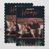 Prettig kerstfeest Zalig feestelijke kaart (Voorkant / Achterkant)