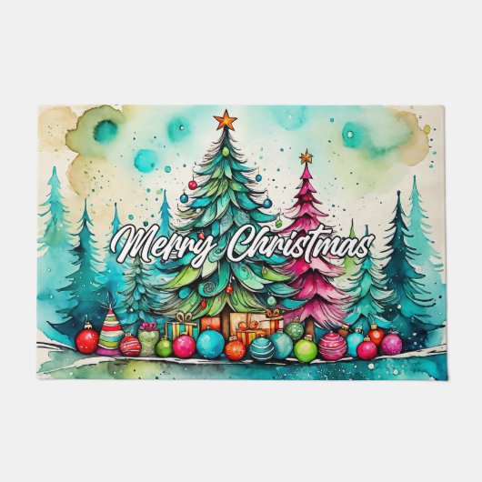 Prettig kerstfeest | Zalig kerstfeest Deurmat (Voorkant)