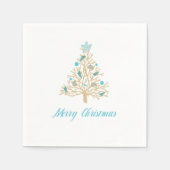 Prettig kerstfeest Zeeschelp Kerstboom Servet (Voorkant)