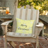 Prettig Kerstfeest Zeesterpatroon Geschenk Geel Buitenkussen (Stoel)