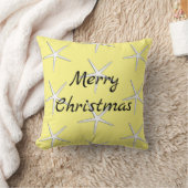 Prettig kerstfeest Zeesterpatroon Geschenk Geel Kussen (Deken)