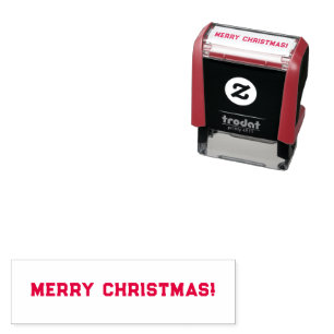 Prettig kerstfeest zelfinktende stempel