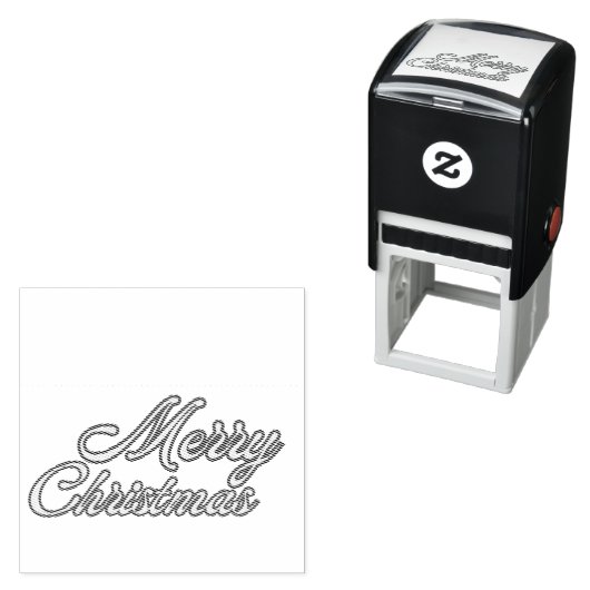 Prettig kerstfeest  zelfinktende stempel (In situ)