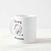 Prettig kerstfeest zingende vogel koffiemok (Voorkant links)