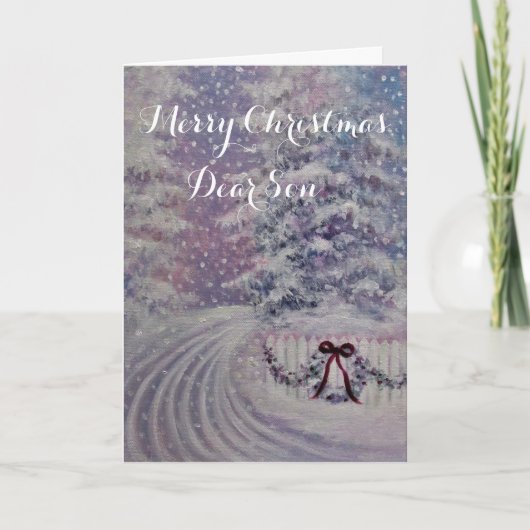 Prettig kerstfeest zoon/ kerstkaart kaart (Voorkant)