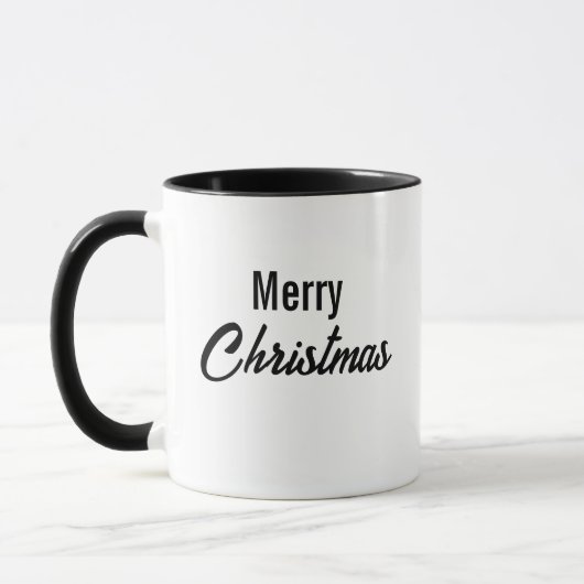 PRETTIG KERSTFEEST ZWART EN WIT MOK (Links)