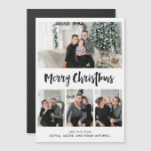 Prettig kerstfeest | Zwart en wit multi fotorooste (Voorkant / Achterkant)