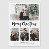 Prettig kerstfeest | Zwart en wit multi fotorooste (Voorkant)
