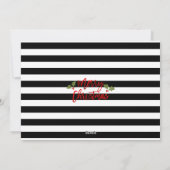 Prettig kerstfeest Zwarte moderne script Vakantief Feestdagenkaart (Achterkant)