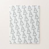 Prettig kerstfeest Zwarte & Witte Boom  Legpuzzel (Verticaal)