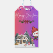 Prettig kerstfeestlabel cadeaulabel (Achterkant)