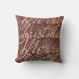 Prettig KerstfeestRood en Goud Kussen
