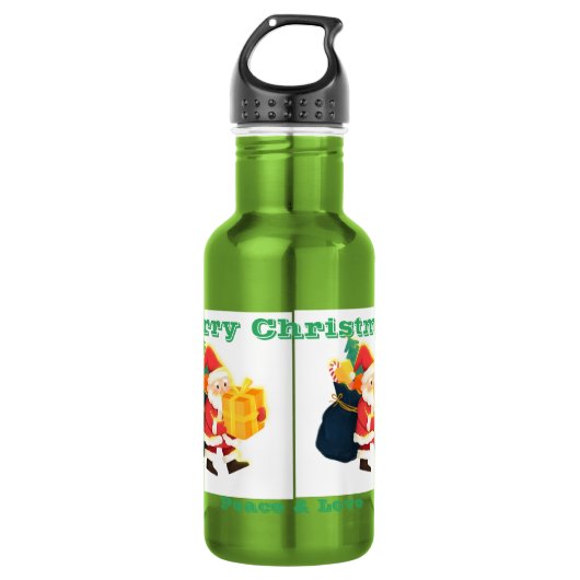 Prettig Kerstgeschenk voor uw geliefde 18 oz groot Waterfles (Voorkant)