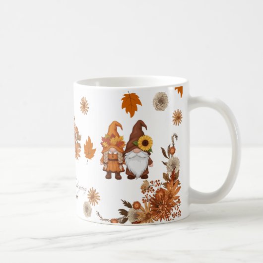 Prettig Kerstgnome Bloemkunst Koffiemok (Rechts)