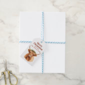 Prettig Kerstgroen Hoogland Minid koe Cadeaulabel (Met Touw)