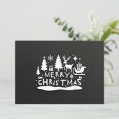 Prettig kerstgroet feestdagenkaart (Staand voorkant)