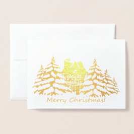 Prettig kerstgroet folie kaarten