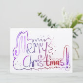Prettig kerstgroet handlettering feestdagenkaart (Staand voorkant)
