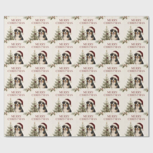 Prettig kerstgroet voor hondenliefhebbers cadeaupapier