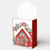 Prettig kersthuis geschenk bedankdoosjes (Geopend)