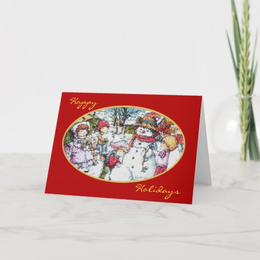 Prettig Kerstkaart Feestdagen Kaart (Voorkant)