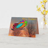 Prettig kerstkaart kaart (Gele Bloem)