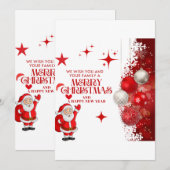 Prettig kerstkaart kaart (Voorkant / Achterkant)
