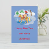 Prettig kerstkaart.  kaart (Staand voorkant)