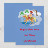 Prettig kerstkaart.  kaart (Voorkant / Achterkant)