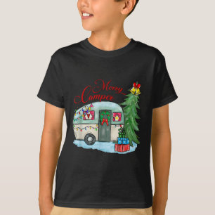 Prettig Kerstkamp Christmas Kerstman Camper Vracht T-shirt