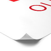 Prettig Kerstkind Geboorte Stats 4 Foto Rood hart Poster (Hoek)