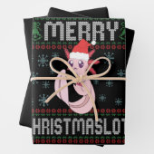 Prettig kerstlotl Schattig Axolotl Lelijk T-shirt  Inpakpapier Vel (In situ)
