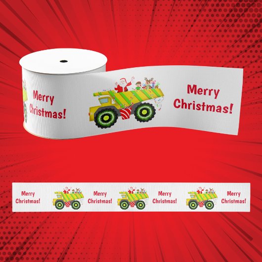 Prettig Kerstman Kabouter in stortbak Elfen, Rendi Grosgrain Lint