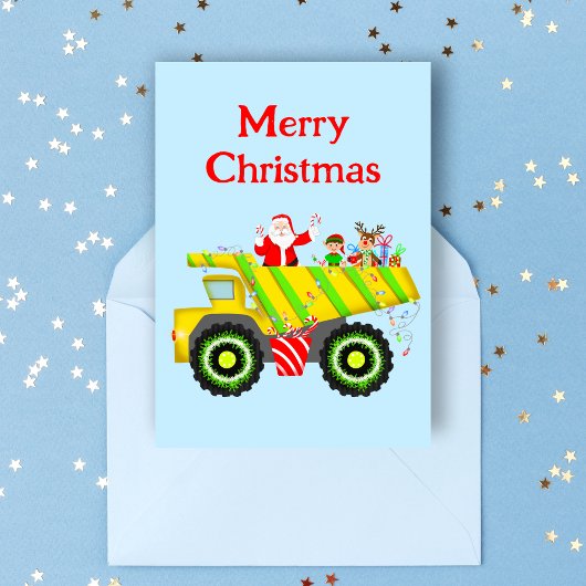Prettig Kerstman Kabouter in stortbak Elfen, Rendi Kaart