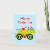 Prettig Kerstman Kabouter in stortbak Elfen, Rendi Kaart (Voorkant)