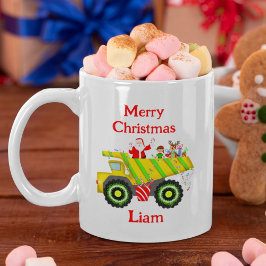 Prettig Kerstman Kabouter in stortbak Elfen, Rendi Koffiemok