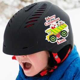Prettig Kerstman Kabouter in stortbak Elfen, Rendi Sticker
