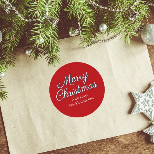 Prettig Kerstmanuscript op maat Ronde Sticker