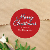 Prettig Kerstmanuscript op maat Ronde Sticker