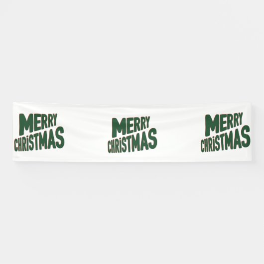 Prettig Kerstmis 2.5x10 Vinyl Banner (Horizontaal)