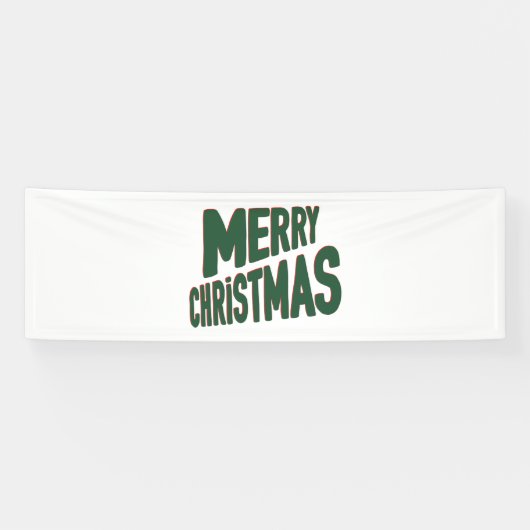 Prettig Kerstmis 2.5x8 Vinyl Banner (Horizontaal)