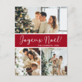 Prettig Kerstmis 4 Foto Vakantie Ansichtkaart Feestdagenkaart (Voorkant)