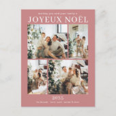 Prettig Kerstmis 5 Foto Feestdagenkaart (Voorkant)