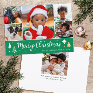 Prettig Kerstmis Aangepaste Foto Collage Grove Gro Feestdagenkaart