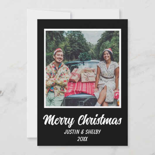 Prettig Kerstmis aangepaste foto  Feestdagenkaart (Voorkant)