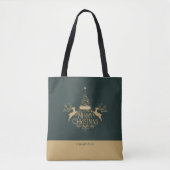 Prettig Kerstmis Aangepaste Naam voor Bedrijfs Tea Tote Bag (Voorkant)