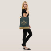 Prettig Kerstmis Aangepaste Naam voor Bedrijfs Tea Tote Bag (Op model)